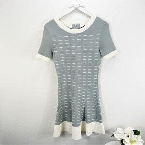 Timo Weiland Blue White Sweater Stretch Dress Size 4